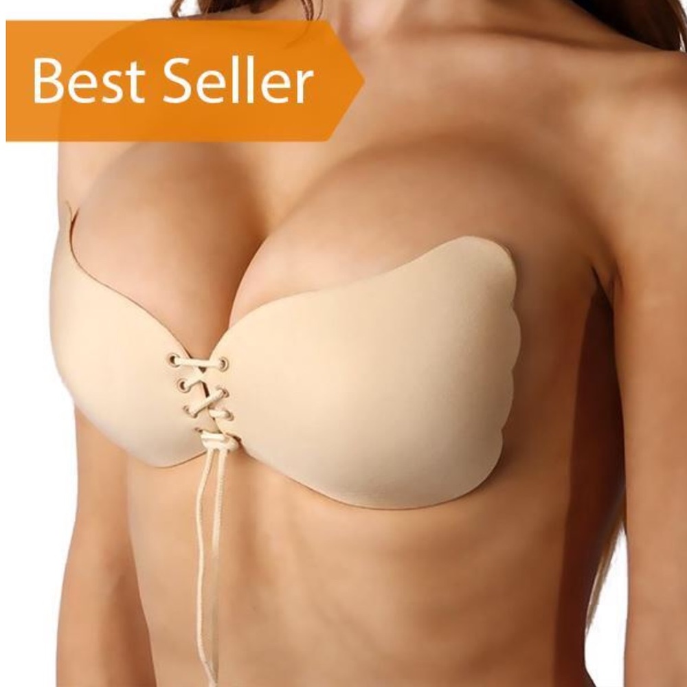 Backless and strapless stick on bra